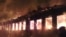 The burning retirement home in Podyelsk where 23 people died