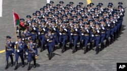 Парадны разлік 5-й асобнай брыгады спэцыяльнага прызначэньня Ўзброеных сілаў Рэспублікі Беларусь. Масква, 9 траўня 2025 году