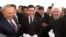 Хасан Роухани, Нурсултан Назарбаев жана Гурбангулы Бердыммухамедов Казакстан-Иран-Түркмөнстан темир жолунун ачылышында.