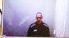  Liderul opoziției ruse, Alexei Navalnîi, în timpul audierii sale video în procesul de defăimare de la Judecătoria Babuskinsky din Moscova - 29 aprilie 2021