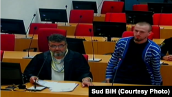 Ibro Cufurovic (right), pictured in court, was repatriated in April. 