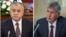 Қырғызстандағы «Ата Мекен» партиясының жетекшісі Омурбек Текебаев (сол жақта) пен ел президенті Алмазбек Атамбаев.