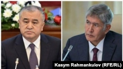 Өмүрбек Текебаев менен Амазбек Атамбаев. 