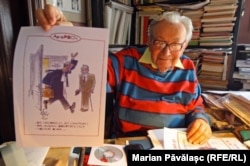 Caricaturistul Albert Poch în 2011.
