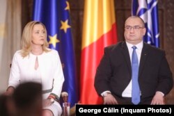 Elena Lasconi și Cristian Terheș la dezbaterea organizată de TVR