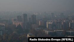 Загаден воздух во главниот град Скопје.