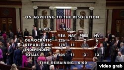 Արտապատկերում ԱՄՆ Կոնգրեսի պաշտոնական կայքում ուղիղ հեռարձակումից
