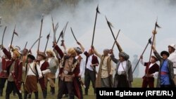 Иллюстрация сүрөт. "Көчмөндөр ааламы" фестивалынан бир көрүнүш. Сентябрь, 2016-жыл. 