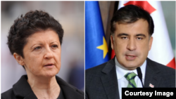 Тея Цулукиани и Михаил Саакашвили (коллаж)