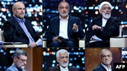 Candidații la președinția Iranului. Combo realizat de RFE/RL pe 18 iunie. 