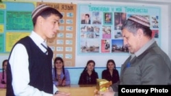 Sazak Durdymuradov in the classroom in an undated photo