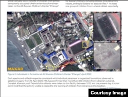 The Yale report contains satellite imagery of the camp, noting "dark specks...consistent with individual personnel in organized formations."