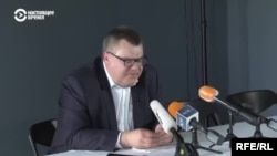Віктор Бабарико (на фото) на останній перед затриманням пресконференції, Мінськ, червень 2020 року