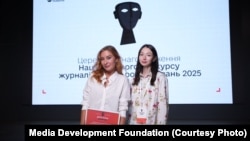 Журналістки Валерія Єгошина та Юлія Химерик 