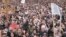 Georgia/Armenia - Participants of the protest rally in Ijevan. 28Apr2018.