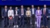 Moldoveanul Valeriu Ghilețchi (ECPM) este primul din stânga. Lângă el, Walter Baier (Stânga), Marie-Agnes Strack-Zimmermann (ALDE), Nicolas Schmit (Socialiști), Ursula von der Leyen (EPP), Bas Eickhout (Verzii), Maylis Rossberg (Alianța regiunilor) și Anders Vistisen (ID).