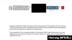 У внутрішньому документі ОБСЄ Дмитро Йорданіді, якого вислали з Бельгії, фігурує як кандидат на посаду голови місії ОБСЄ в Сербії