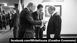 Президент США Дональд Трамп (слева) и глава РФ Владимир Путин. Анкоридж, Аляска, США, 15 августа 2025 года