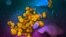 Coronavirus (în galben), surprins la microscopul electronic de cercetătorii americani