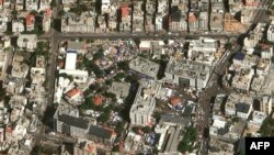 Imagine panoramică asupra celui mai mare spital din Gaza, Al-Shifa.