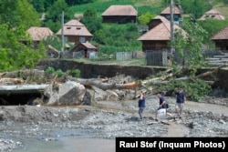 Satul Ocoliș, din Alba, în 17 iulie 2021.