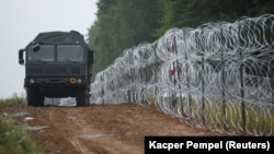 Границата меѓу Полска и Белорусија. 